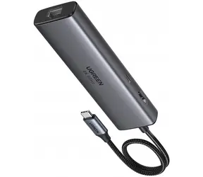 Ugreen CM512 šedá / Replikátor portů / USB-C / 1x USB-A 3.2 Gen2 / 2x USB-C 3.2 Gen1
