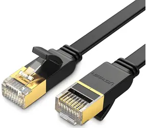 Ugreen NW106 černá / Síťový kabel / Cat 7 STP / RJ45 / 10 m / plochý