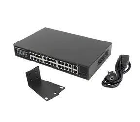 Lanberg RSFE-24P-2C-360 V2 / Switch / 24x PoE+ 100 Mbps / 2x Combo Gigabit / 360W / Unmanaged / rack 19"