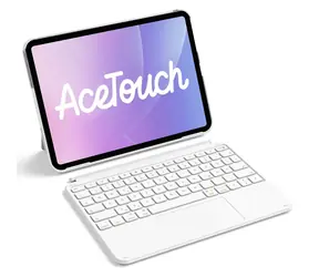 Inateck Ace Touch bílá / Klávesnice pro tablet / RGB podsvícení / QWERTZ / iPad 11"/10,9"
