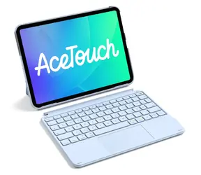 Inateck Ace Touch modrá / Klávesnice pro tablet / iPad 11"/10,9" / QWERTZ / RGB