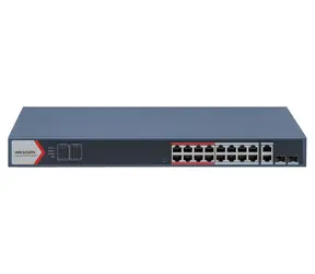 Hikvision DS-3E1318P-EI(B) / Switch / 16x 100 Mbps PoE / 2x Gb Combo Uplink / 230W Super PoE / dosah 300m