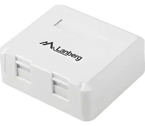 Lanberg OK1-0002-W / Krabice pro keystone moduly / Povrchová montáž / 2 porty