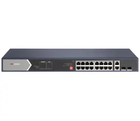 Hikvision DS-3E0520HP-E / Switch / 16x Gigabit PoE (4x Hi-PoE) / 2x RJ45 + 2x SFP uplink / 225W / dosah 300m