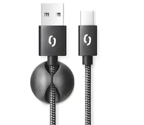 Aligator PREMIUM černá / Datový kabel / USB-C / 2A / 2m