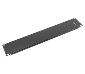 Lanberg 19" Záslepný panel 2U černá / Záslepný panel / kov / RAL9004