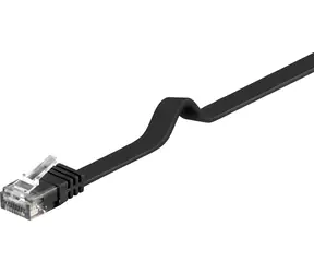 PremiumCord UTP CAT6 plochý 0,5m černá / Patch kabel / RJ45-RJ45