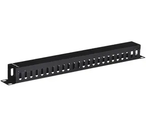 Lanberg AK-1201-B černá / Organizér kabelů do racku / 19" / 1U / typ A