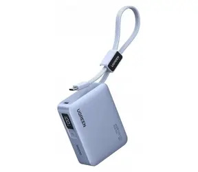 Ugreen PB584 šedá / Powerbanka / 10000 mAh / 33W rychlonabíjení / vestavěný USB-C kabel