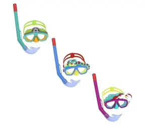BESTWAY Šnorchlovací set Aquapals mix barev / Nastavitelné popruhy / 3+