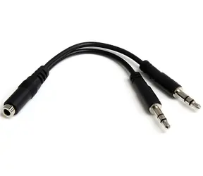 StarTech adaptér headset 3,5mm na 2x 3,5mm černá / Adaptér / F/M / 0,13 m