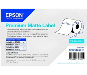 Epson Premium Matte Label 76x35 mm / Etikety / Kontinuální role