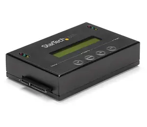 StarTech Duplikátor disků SATA s LCD displejem / Duplikátor disku / 2,5" a 3,5" HDD/SSD / do 4 TB / černý