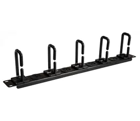 StarTech 1U panel pro správu kabelů černá / Panel pro správu kabelů / pro 19" rack / hloubka 102 mm