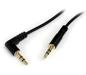 StarTech Audio kabel lomený černá / Audio kabel / Jack 3,5mm (M) - Jack 3,5mm (M) / 0,3 m