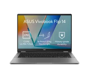 ASUS Vivobook 14 Flip šedá (TP3407SA-OLED147WZ) / Konvertibilní notebook / 14" WUXGA OLED T / Intel Core Ultra 7 256V