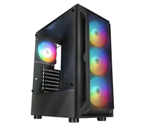 Rampage SHIVA černá / PC skříň / Prosklená bočnice / 4x 120mm RGB ventilátor