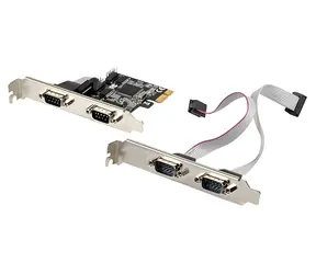 Lanberg PCIe karta 4x sériový (COM) / Řadič / PCI Express / 4x DB9 female