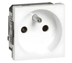 Legrand Mosaic zásuvka 2P+T 2M bílá / Zásuvka / 230V / 2P+T / 2M