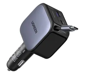 Ugreen 55212B / Nabíječka do auta / USB-C / 60W / výsuvný kabel 0,7 m