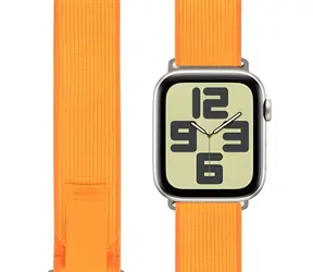 OBAL:ME Textilní řemínek pro Apple Watch 42-49 mm M-L oranžová / Řemínek pro Apple Watch / Textilní