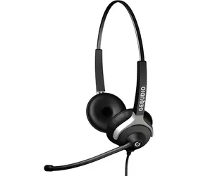 GEQUDIO Headset pro Yealink, Snom, Grandstream / Headset / Kabelový / Mikrofon Boom / Potlačení hluku