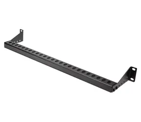StarTech opěrná lišta na kabely černá / Opěrná lišta na kabely / 1U / ocel / 483 mm