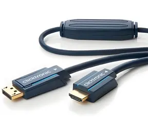 ClickTronic HQ OFC kabel DisplayPort - HDMI typ A / zlacené konektory / 3D / M-M / 20m