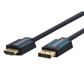 ClickTronic HQ OFC kabel DisplayPort - HDMI / Kabel DisplayPort - HDMI / zlacené konektory / 4K 60Hz / 3D / 10 m