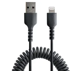 StarTech USB-A - Lightning černá / Kabel / kroucený / 0,5 m / 480 Mbit/s