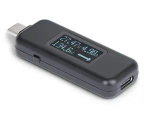 StarTech USB-C Power Tester 240W černá / Tester napětí a proudu / USB-C / LCD displej