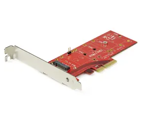 StarTech adaptér M.2 NVMe SSD na PCIe červený / Adaptér / M.2 NGFF / PCIe / pro NVMe a AHCI SSD