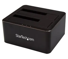 StarTech Dok pro 2x 2,5" a 3,5" SATA HDD SSD černá / Dokovací stanice / USB 3.0 / SATA / 6 Gbit/s