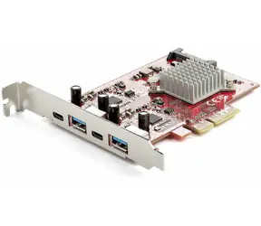 StarTech PCIe karta USB-C a USB-A / Řadič USB / PCIe / USB 3.2 Gen 2 / 2x USB-A / 2x USB-C / ASMedia ASM3142