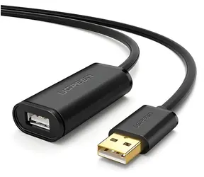 Ugreen USB-A - USB-A 20 m černá / Kabel / USB 2.0 aktivní / 480 Mbit/s
