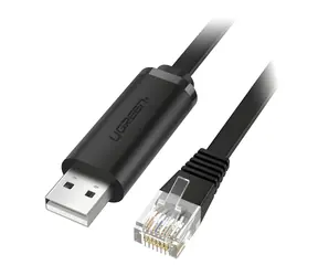 Ugreen CM204 konzolový kabel USB - RJ45 černá / Konzolový kabel / 3 m