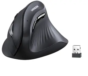 Ugreen MU008 černá / Vertikální myš / Bluetooth / 2,4 GHz