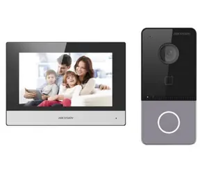 Hikvision DS-KIS603-P(C) / IP videotelefon / bytový monitor + dveřní stanice / PoE