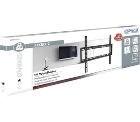 Schwaiger LWHF5535 černá / Nástěnný držák pro TV / 32" - 75" / VESA 400x400 / max 35 kg / výškově nastavitelný