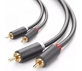 Ugreen Kabel 2x RCA (Cinch) - 2x RCA (Cinch) 3 m černá / Audio kabel / RCA - RCA / 3 m