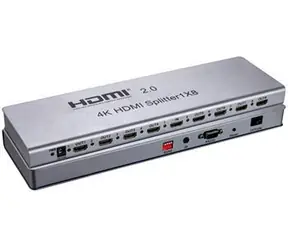 PremiumCord HDMI 2.0 splitter 1-8 portů / Rozbočovač / 4K 60Hz / Full HD / 3D / repeater v sadě