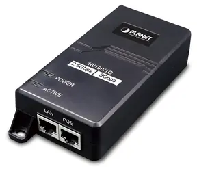 Planet POE-165 / PoE injektor / IEEE 802.3at / 30W / 1G/2,5G/5G / na zeď