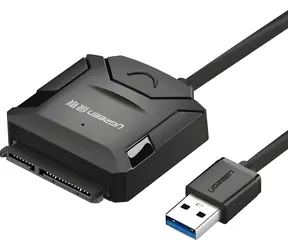 Ugreen Adaptér USB 3.0 - SATA III černá / Adaptér / 2.5" a 3.5" SATA disky / 0.5 m