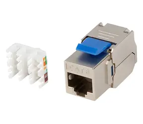 Lanberg Keystone modul RJ45-LSA CAT.6 FTP modrá / Keystone modul / Stíněný / PoE