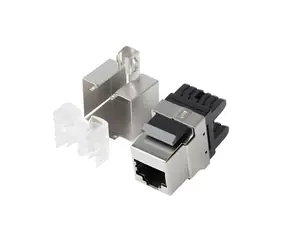 Lanberg Keystone modul RJ45-LSA CAT.5E FTP černá 180° / Keystone modul / LSA / 568A/B