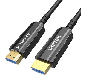 Unitek HDMI 2.0 AOC 30 m černá / Kabel optický / 4K 60Hz / 3D IMAX