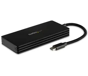 StarTech USB-C box pro M.2 SATA SSD černá / Externí box pro SSD / USB 3.1 Gen 2 / M.2 SATA / hliníkové tělo