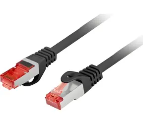 Lanberg CAT6 FTP 0,25m černá / Patch kabel / LSZH / CU / Fluke Passed