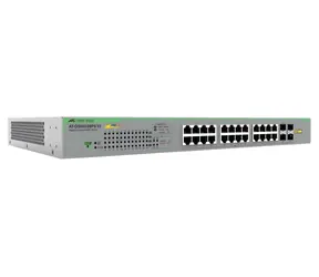Allied Telesis WebSmart Switch / Switch / 24x 10/100/1000 + 4x SFP / PoE+ / šedá