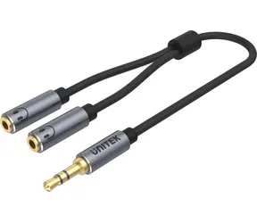 Unitek Audio rozdvojka miniJack / Rozdvojka / miniJack (M) - 2x miniJack (F) / 0,2 m